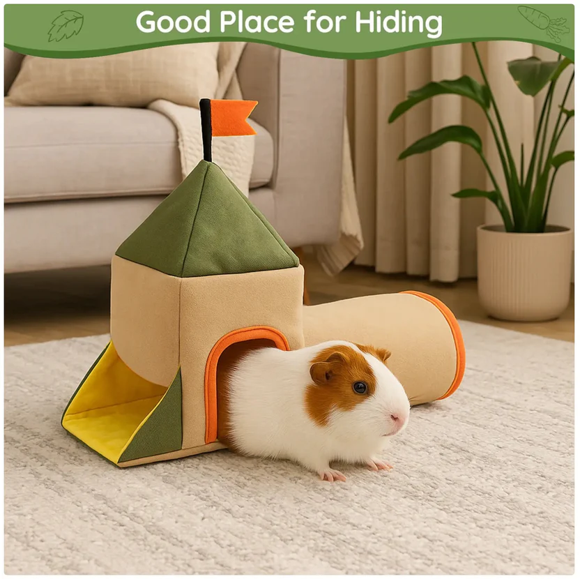 Tollán Caisleáin Álainn do Pheataí Beaga – Foirfe do Mhuca Guine agus Ainmhithe Beaga Eile